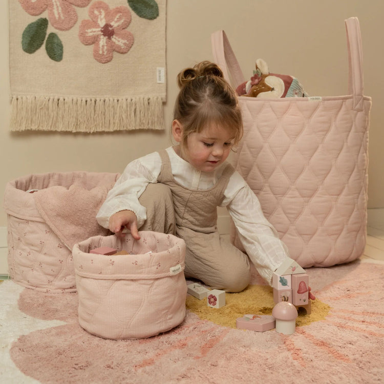 LITTLE DUTCH. Καλάθι αλλαξιέρας καπιτονέ μεγάλο Pure Blossom