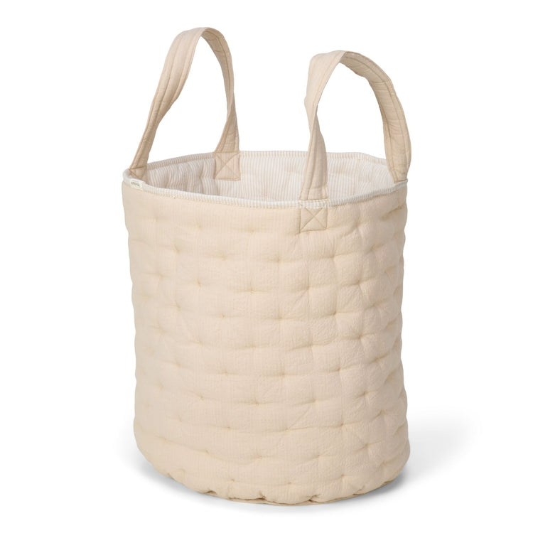 LITTLE DUTCH. Καλάθι αποθήκευσης μεγάλο Pure Soft Beige Stripe
