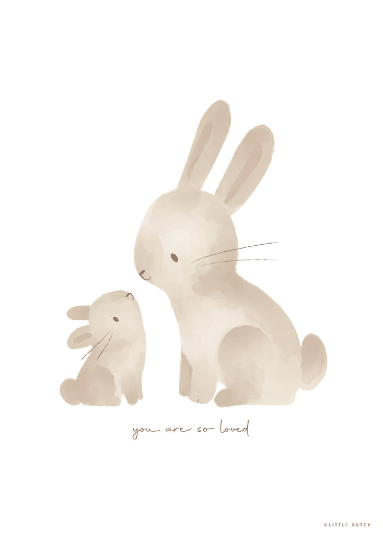 LITTLE DUTCH. Poster A3 Baby Bunny