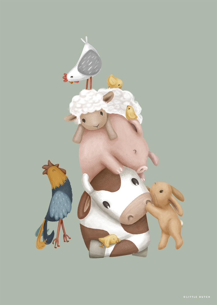 LITTLE DUTCH. Αφίσα A3 Little Farm
