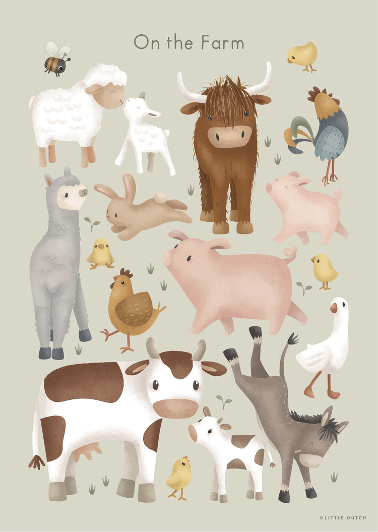 LITTLE DUTCH. Αφίσα A3 Little Farm