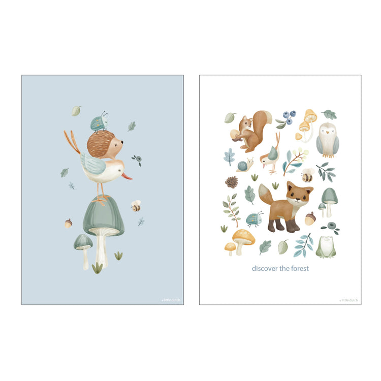 LITTLE DUTCH. Poster A3 Forest Wonders