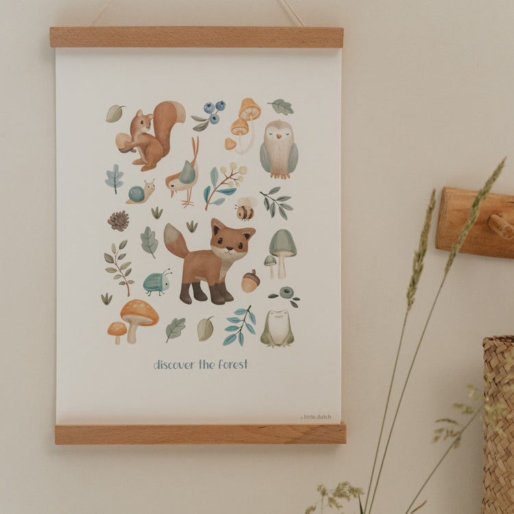 LITTLE DUTCH. Poster A3 Forest Wonders