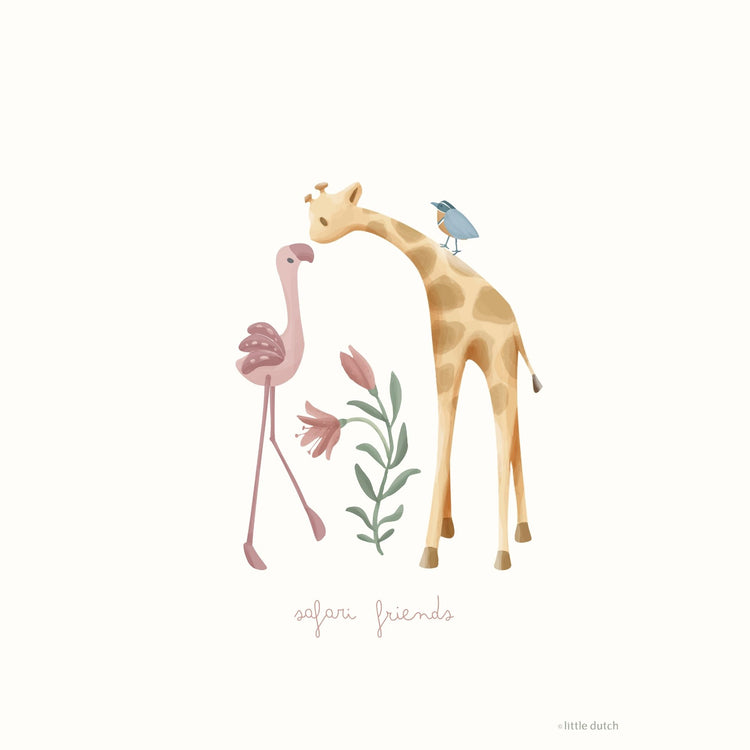 LITTLE DUTCH. Αφίσα A3 Blooming Safari