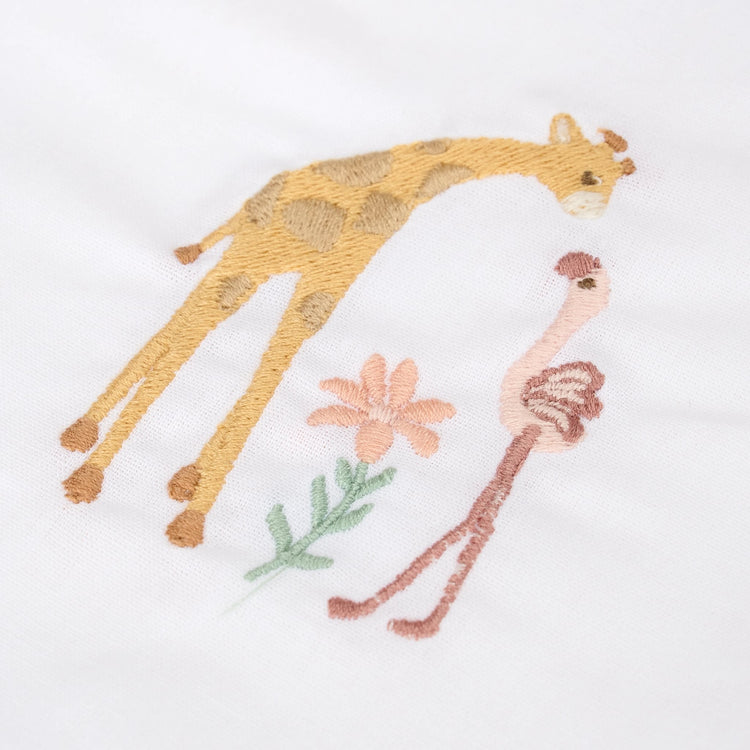 LITTLE DUTCH. Cot bed sheet Flamingo 110x140
