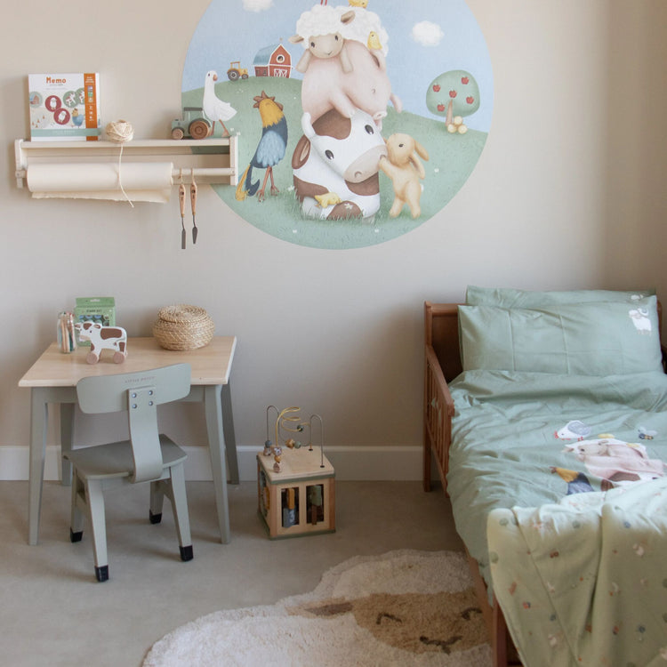 LITTLE DUTCH. Cot duvet cover Little Farm Animals 100x140