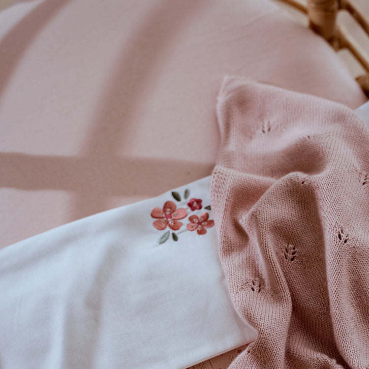 LITTLE DUTCH. Fitted bassinet sheet Pure Blossom