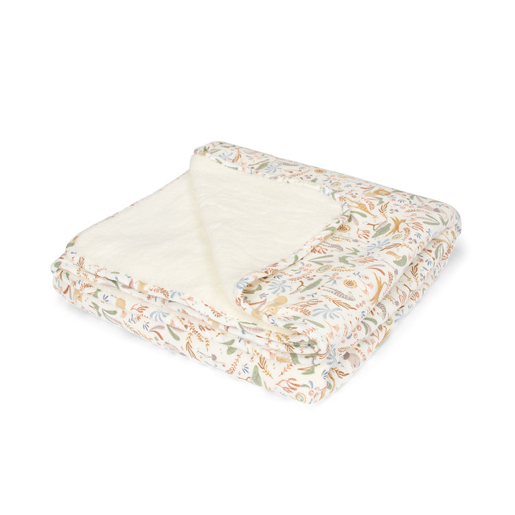 LITTLE DUTCH. Κουβέρτα με επένδυση fleece Safari Wonders 110x140
