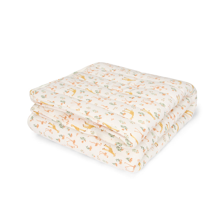 LITTLE DUTCH. Winter quilted blanket Blooming Safari 110x140