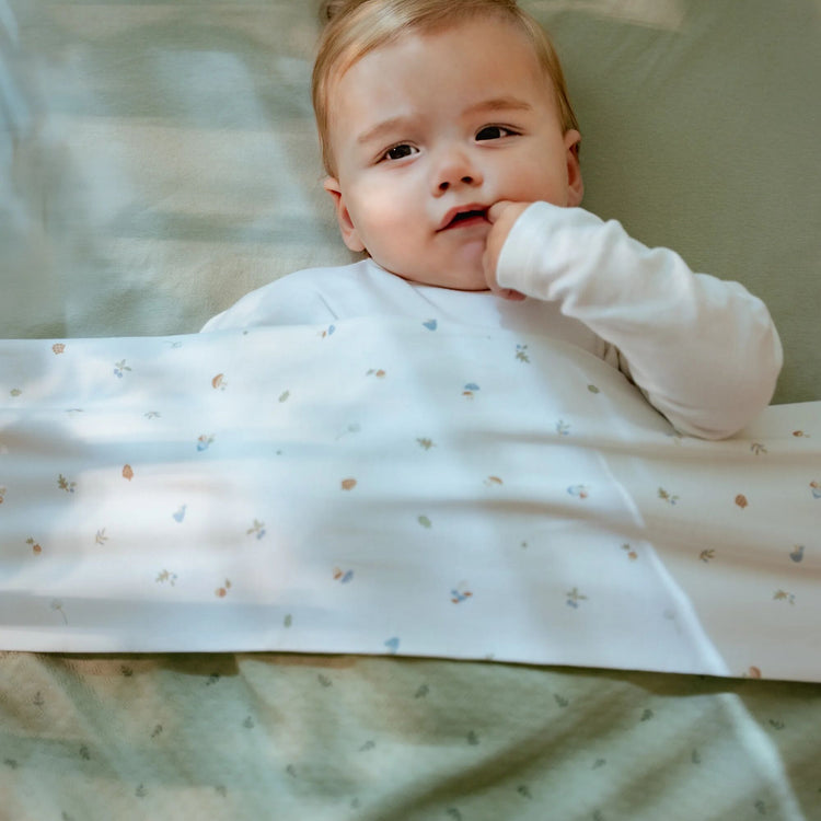 LITTLE DUTCH. Cot summer blanket Pure Sage 110x140