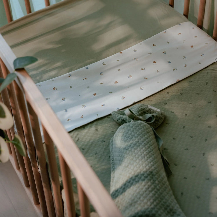 LITTLE DUTCH. Cot summer blanket Pure Sage 110x140
