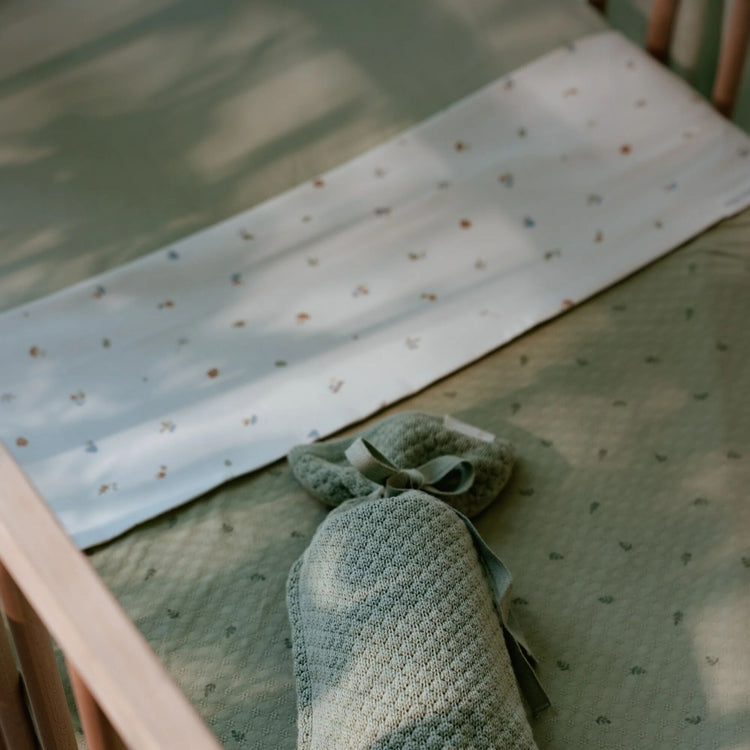 LITTLE DUTCH. Bassinet summer blanket Pure Sage 70x100