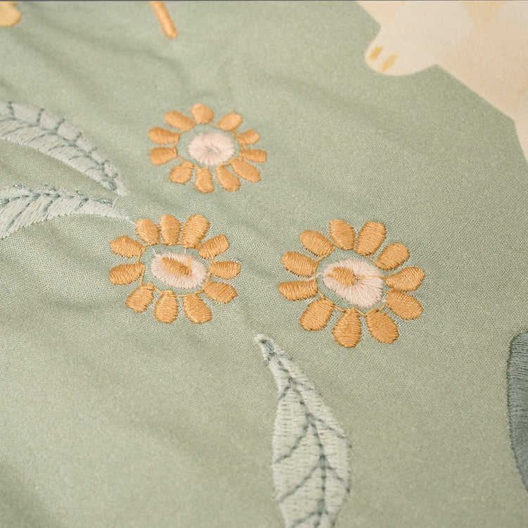 LITTLE DUTCH. Quilted bedspread with embroidery Safari Wonders 110x140