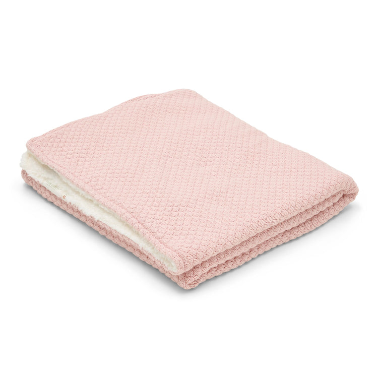 LITTLE DUTCH. Κουβέρτα πλεκτή με επένδυση fleece Pure Blossom 110x140