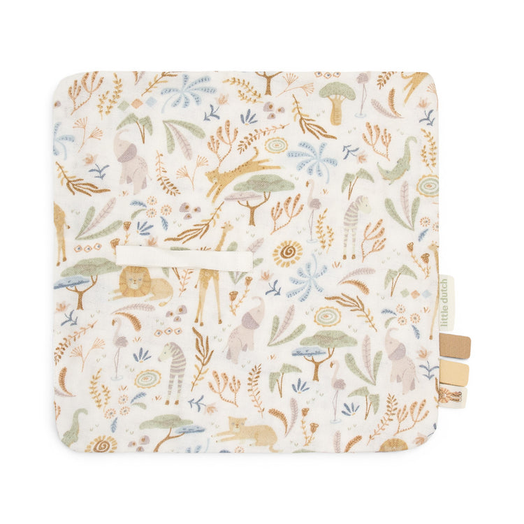 LITTLE DUTCH. Υφασμάτινο ντουντού με θηλιά για πιπίλα Safari Wonders