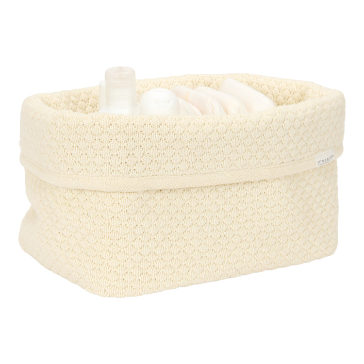 LITTLE DUTCH. Knitted storage basket large Pure Soft White