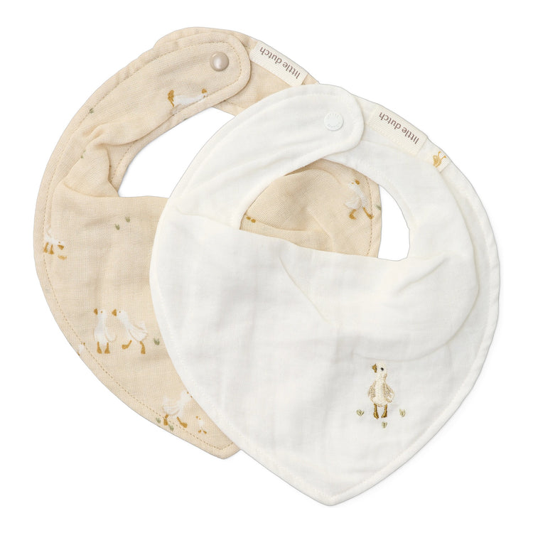 LITTLE DUTCH. Bandana bib set of 2 Little Goose