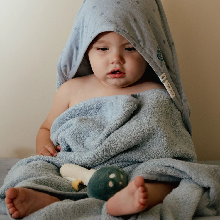 LITTLE DUTCH. Hooded towel Pure Denim Blue 75x75