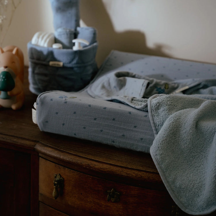 LITTLE DUTCH. Μπουρνουζοπετσέτα Pure Denim Blue 75x75
