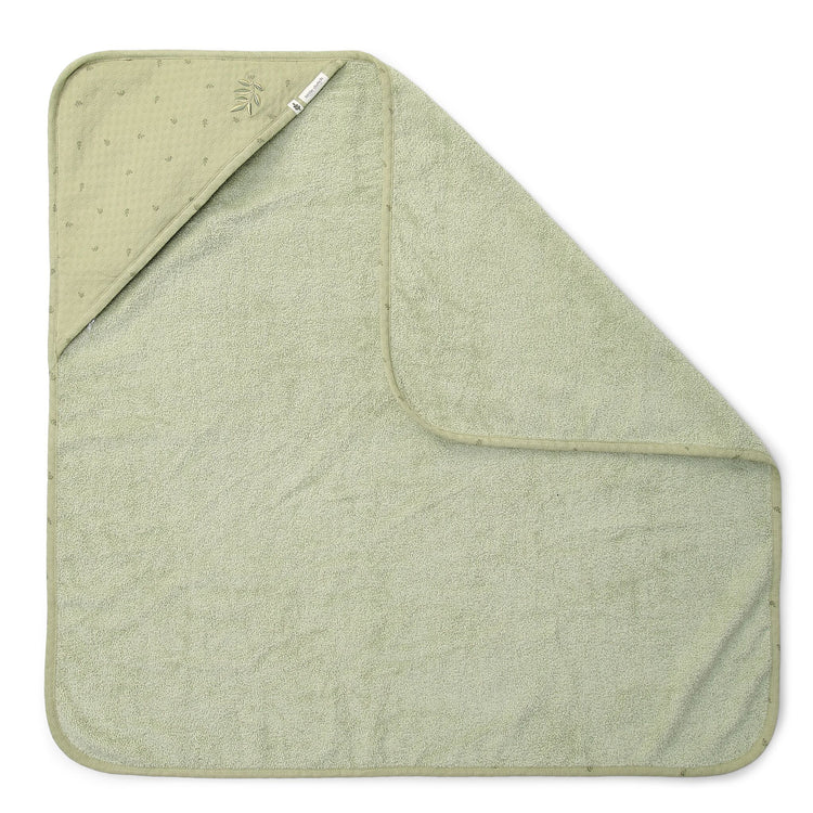 LITTLE DUTCH. Hooded towel Pure Sage 100x100