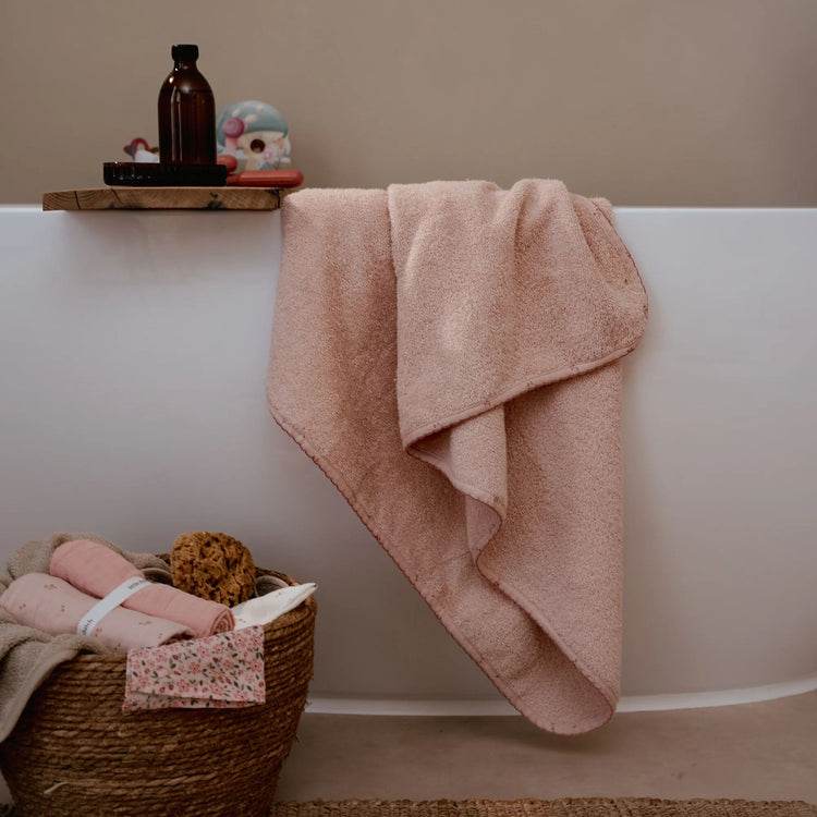 LITTLE DUTCH. Hooded towel Pure Blossom 100x100