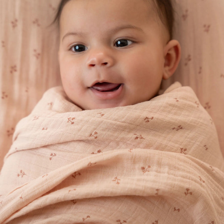 LITTLE DUTCH. Πανάκι αγκαλιάς - ύπνου από μουσελίνα Pure Blossom 120x120