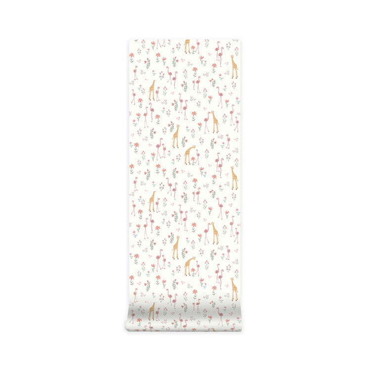 LITTLE DUTCH. Non-woven wallpaper Blooming Safari