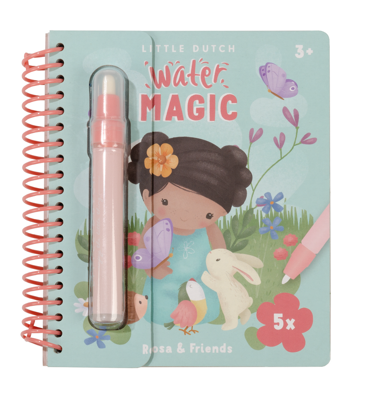 LITTLE DUTCH. Water reveal book Rosa & Friends