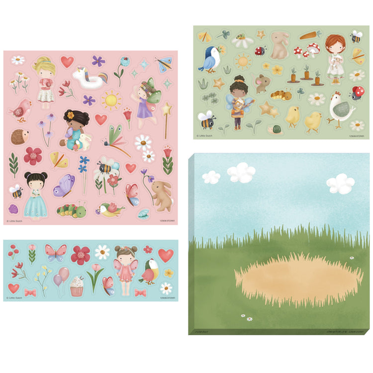 LITTLE DUTCH. Sticker set of 3 sheets Rosa & Friends