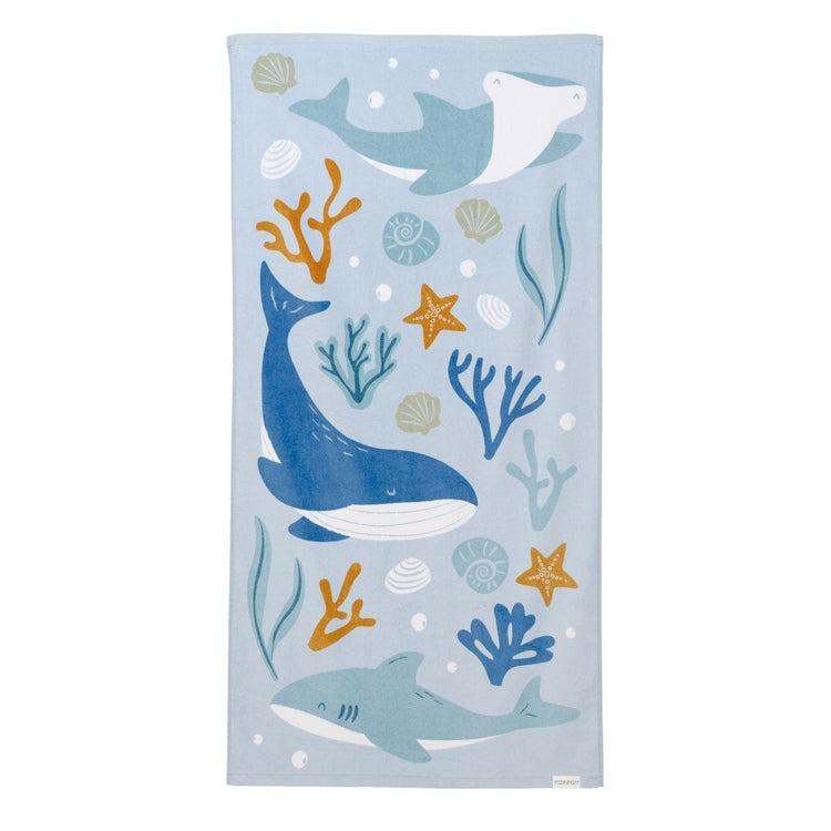 LITTLE DUTCH. Beach Towel Ocean Dreams Blue