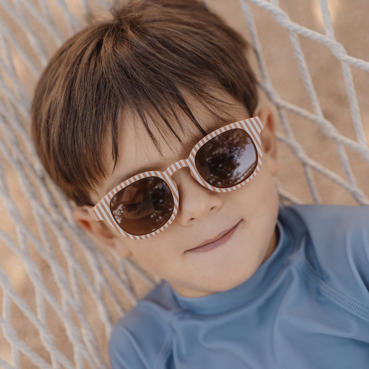 LITTLE DUTCH. Sunglasses Ocean Brown Stripes