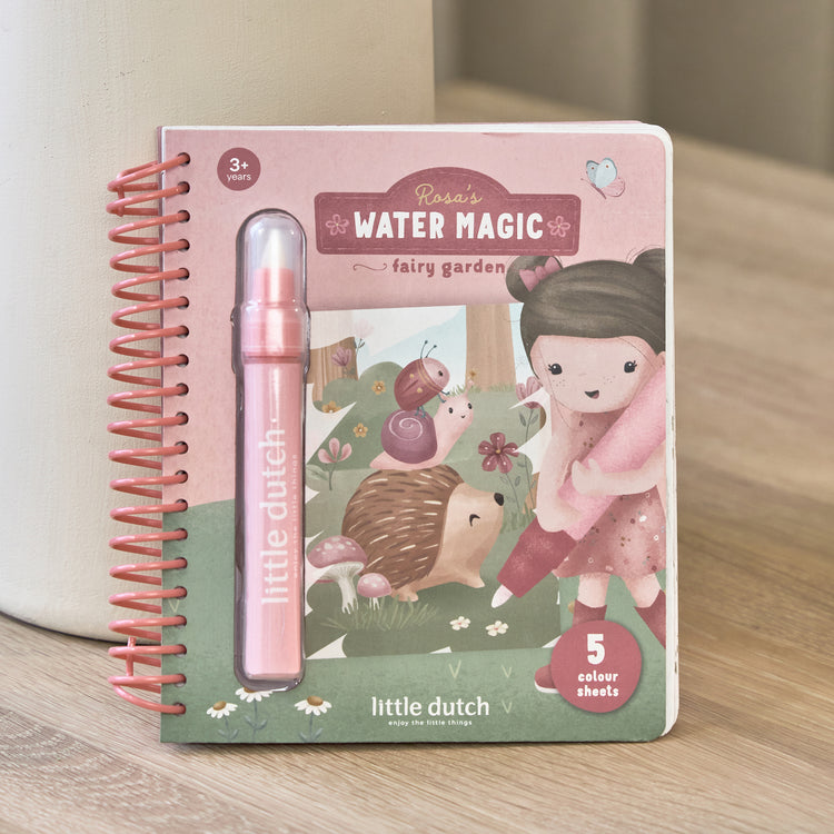 LITTLE DUTCH. Βιβλίο ζωγραφικής Water reveal Rosa Fairy Garden