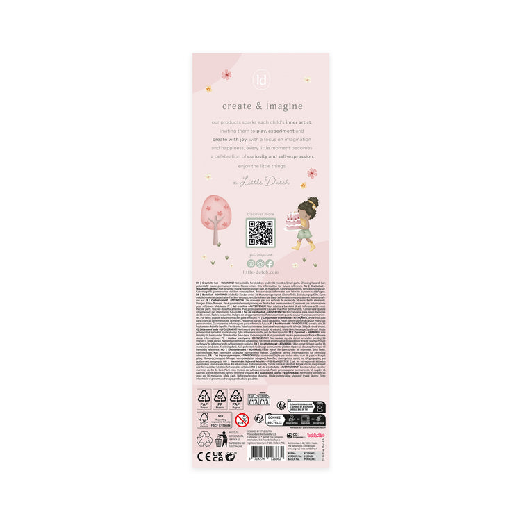 LITTLE DUTCH. Σετ ζωγραφικής - κατασκευών σε βαλιτσάκι Rosa Fairy Garden