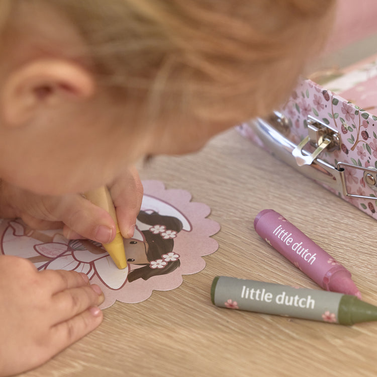 LITTLE DUTCH. Σετ ζωγραφικής - κατασκευών σε βαλιτσάκι Rosa Fairy Garden