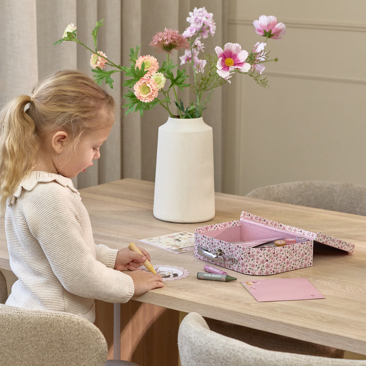 LITTLE DUTCH. Σετ ζωγραφικής - κατασκευών σε βαλιτσάκι Rosa Fairy Garden