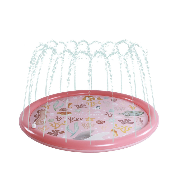 LITTLE DUTCH. Sprinkler Mat Ocean Dreams Pink 150 cm