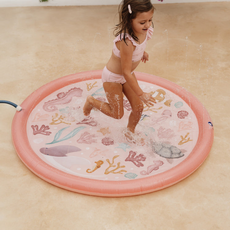 LITTLE DUTCH. Sprinkler Mat Ocean Dreams Pink 150 cm