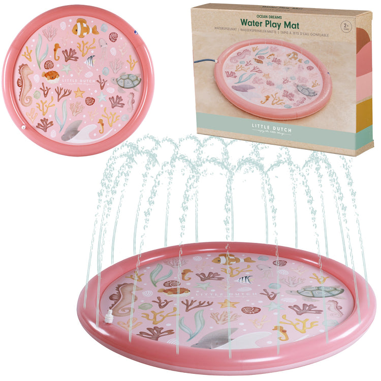 LITTLE DUTCH. Sprinkler Mat Ocean Dreams Pink 150 cm