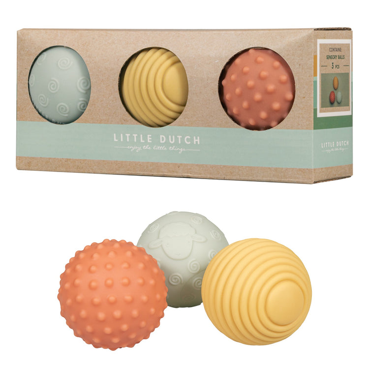 LITTLE DUTCH. Set of 3 Sensory Balls Little Farm