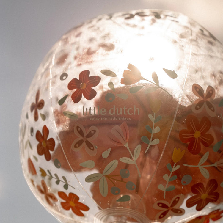 LITTLE DUTCH. Μπάλα παραλίας 3D Pink Flowers