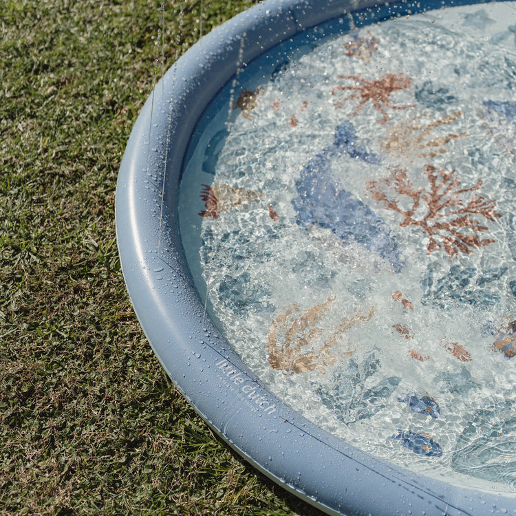LITTLE DUTCH. Φουσκωτό στρώμα παιχνιδιού Sprinkler Ocean World Μπλε 150 εκ.