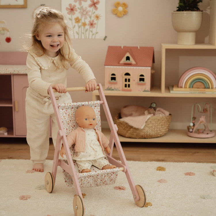 LITTLE DUTCH. Wooden doll buggy FSC
