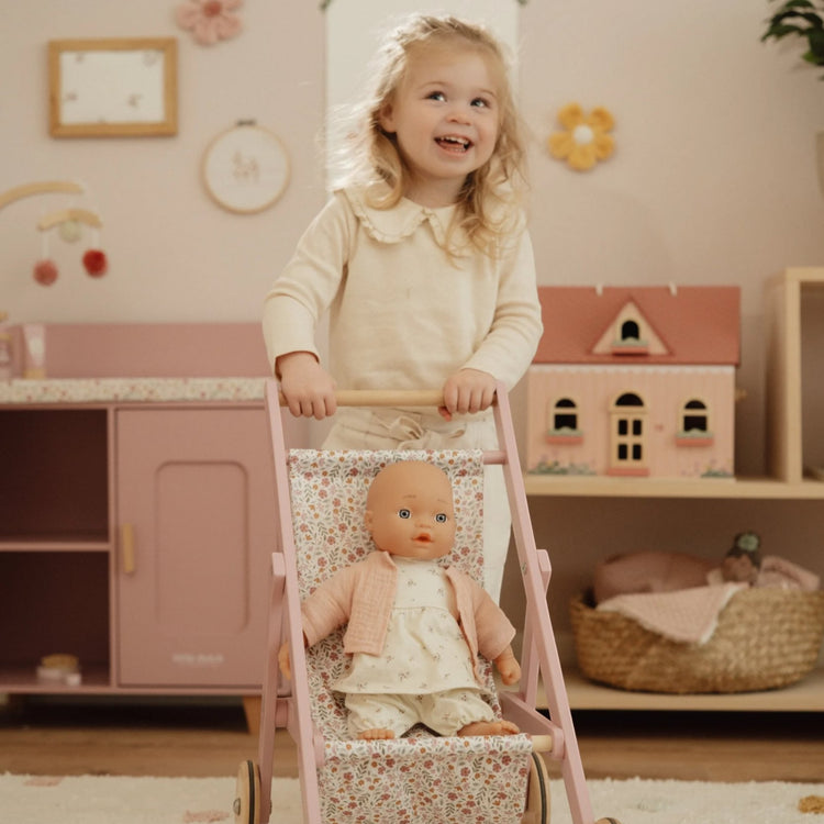 LITTLE DUTCH. Wooden doll buggy FSC