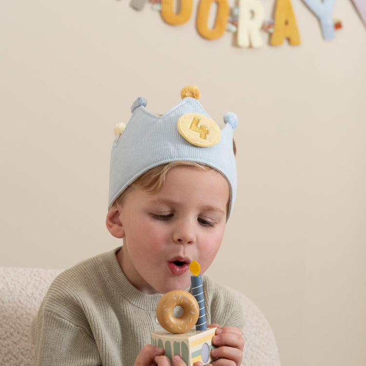 LITTLE DUTCH. Birthday Crown with Numbers blue