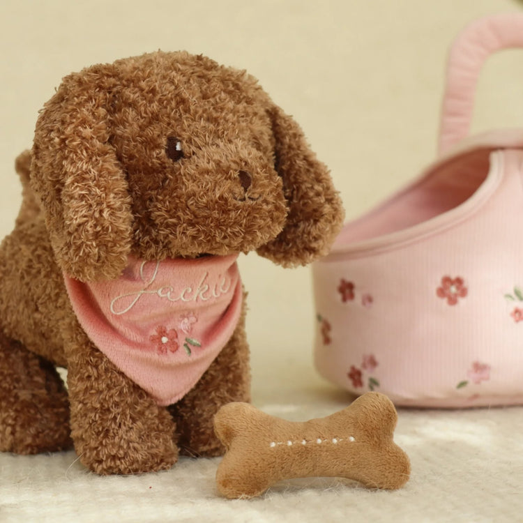 LITTLE DUTCH. Plush dog Jackie in bag GRS