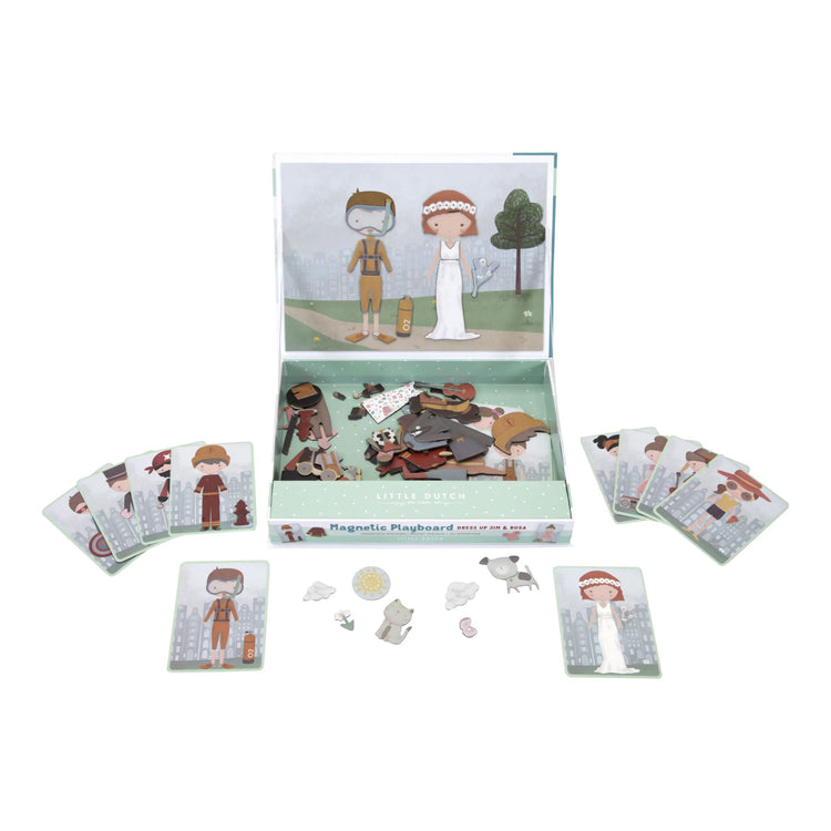 LITTLE DUTCH. Magnetic Playboard Jim & Rosa FSC