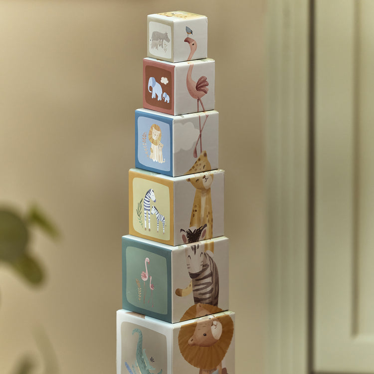 LITTLE DUTCH. Stacking Tower Safari Friends FSC