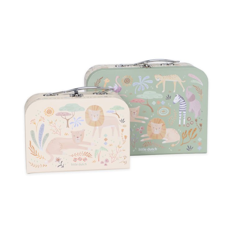 LITTLE DUTCH. Suitcase set Safari Friends FSC