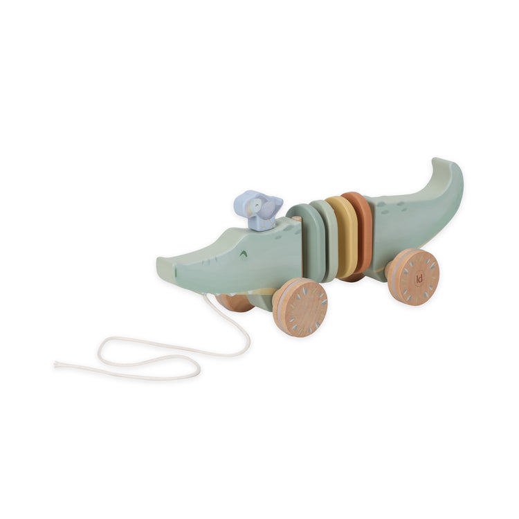 LITTLE DUTCH. Wooden pull animal Safari Friends FSC