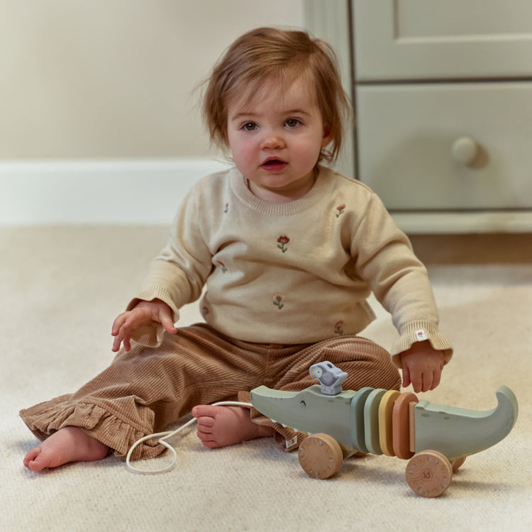 LITTLE DUTCH. Wooden pull animal Safari Friends FSC